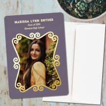 Soft Lavender Studenten Announcement Inbjudan