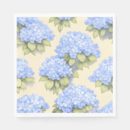 Soft Lemo Blue Hydrangea Standard Luncheon Napkins Pappersservett