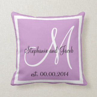 Soft Light Lila Lavender Bröllop keepsakudde Kudde