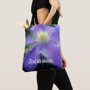 Soft Lila Clematis Flower Personlig Tygkasse