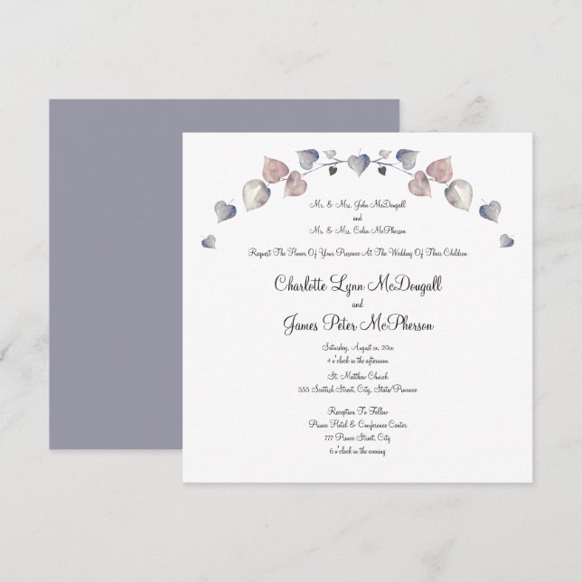 Soft Lila Scottish Heather Bröllop (Fram/baksida)