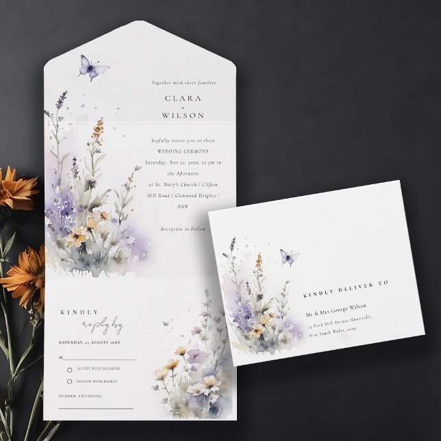 Soft Lilac WildblomButterfly Garden Wedding (Skapare uppladdad)