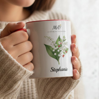 Soft Lily of the Valley – May Birth Month Mugg