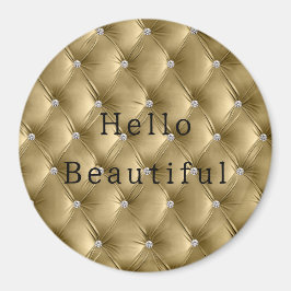 Soft Luxury Warm Guld Faux Velvet Magnet