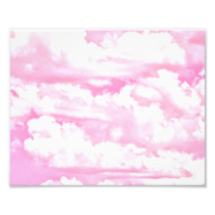 Soft Lycklig Ro Clouds Decor Fototryck