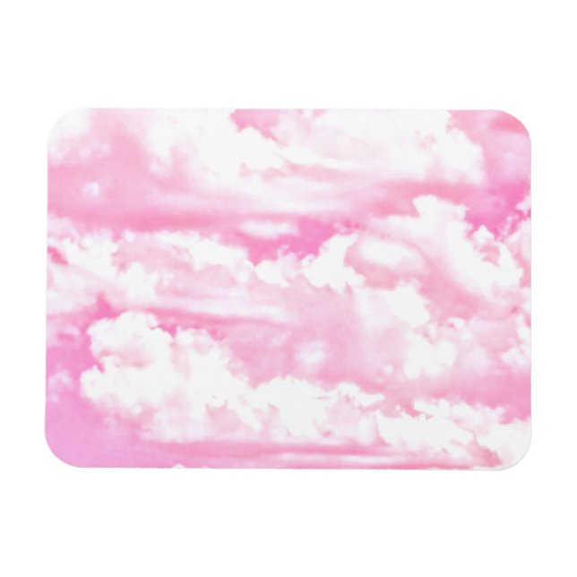 Soft Lycklig Ro Clouds Decor Magnet (Horisontell)