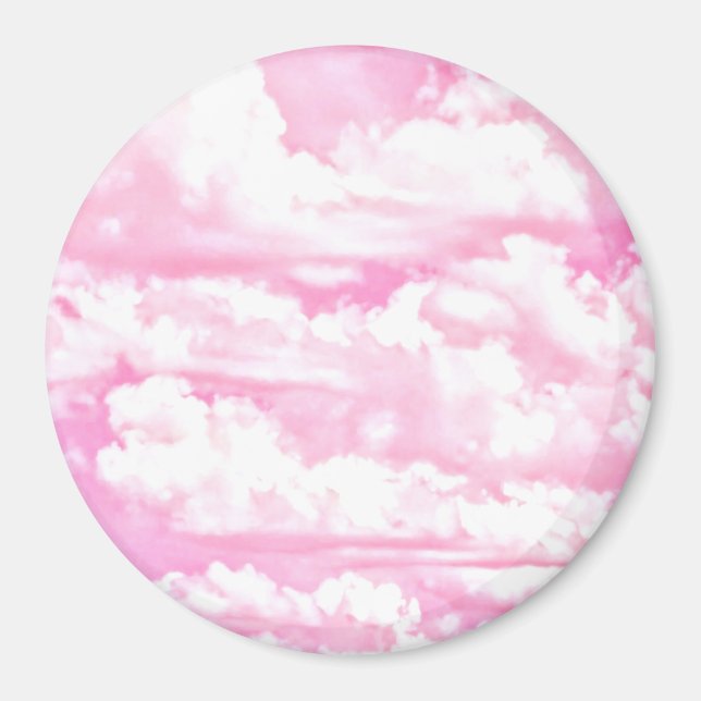 Soft Lycklig Ro Clouds Decor Magnet (Framsidan)