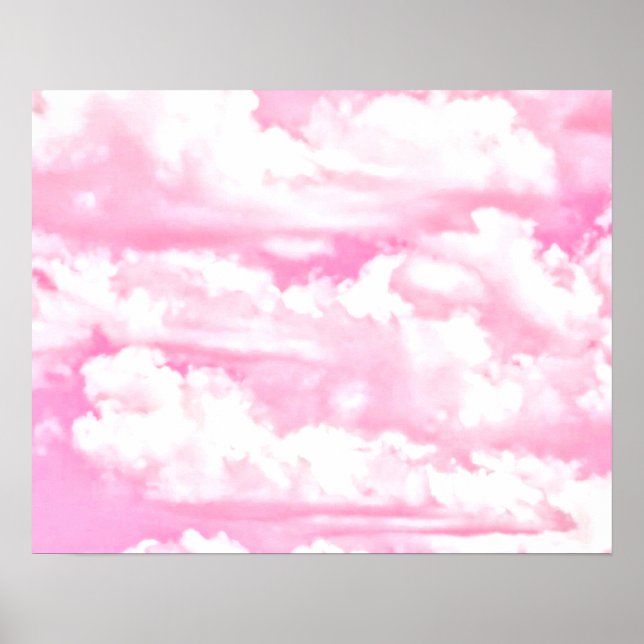 Soft Lycklig Ro Clouds Decor Poster (Framsidan)