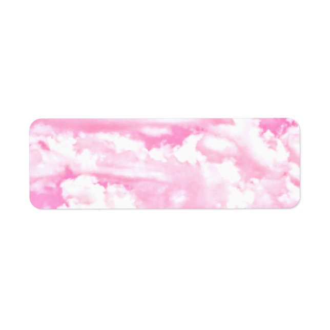 Soft Lycklig Ro Clouds Decor Returadress Etikett (Framsidan)