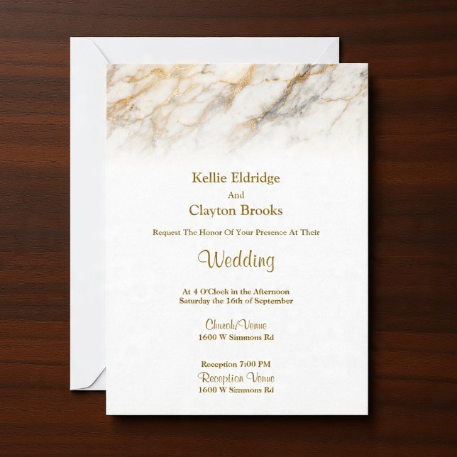 Soft Marble Fade Wedding Invitation Inbjudningar (Skapare uppladdad)
