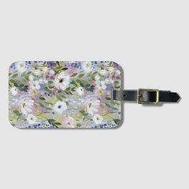 Soft Meadow Floral Watercolor Bagagebricka
