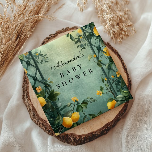 Soft Mint Citrus Baby Shower Pappersservett (Skapare uppladdad)