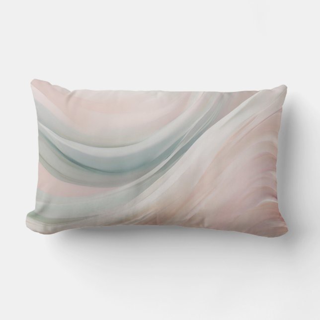 Soft Mint och Rosa Vinkara kusten Lumbarkudde (Framsida)