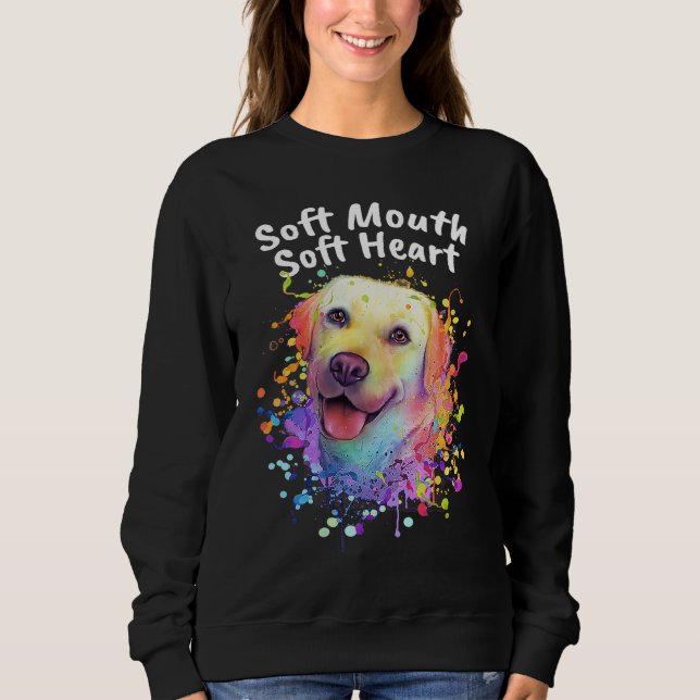 Soft Mouth Soft Heart  Dog Theme Humor Dog Paw T Shirt (Framsida)