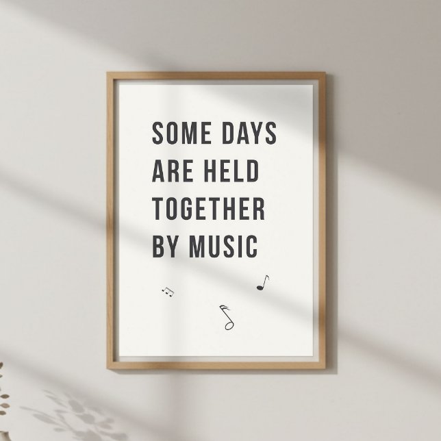 Soft Music Quote. Bedroom Wall Poster (Skapare uppladdad)