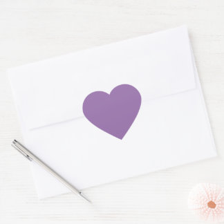 Soft Muted Lavender Cute Heart Sticker Hjärtformat Klistermärke