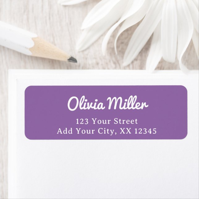 Soft Muted Lavender - Trendy Address Label Returadress Etikett (Insitu)