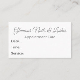 Soft Neutral Beauty Salon/Wellness Parlor Tidsbeställning Kort