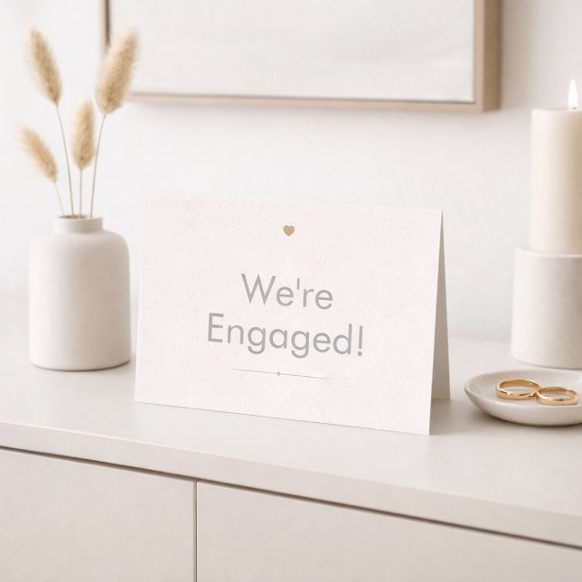 Soft Neutral Engagement Reveal Enclosure Card Tilläggskort (Skapare uppladdad)
