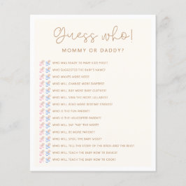 Soft Neutralt Baby Shower Gissa vem som spelar