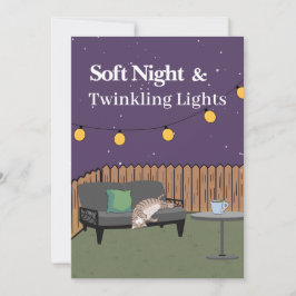 Soft Night & Twinkling Lights – Cozy Evening  Invi Inbjudningar