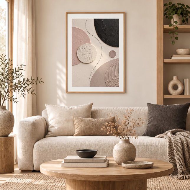Soft Orbit | Minimal Abstract Plaster Art Print Poster (Skapare uppladdad)