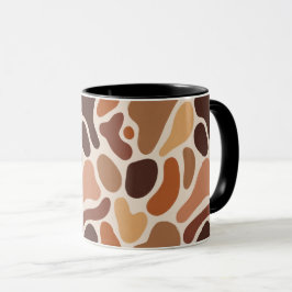 Soft Organic Art Mug – Beige & Brown Palette Mugg