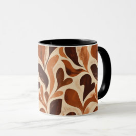 Soft Organic Art Mug – Beige & Brown Palette Mugg