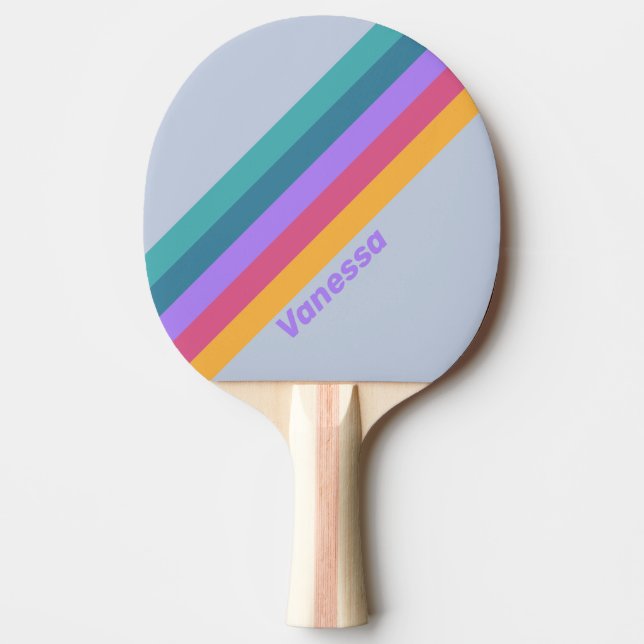 Soft Pansy Dream Stripe med Namn Pingisracket (Framsidan)