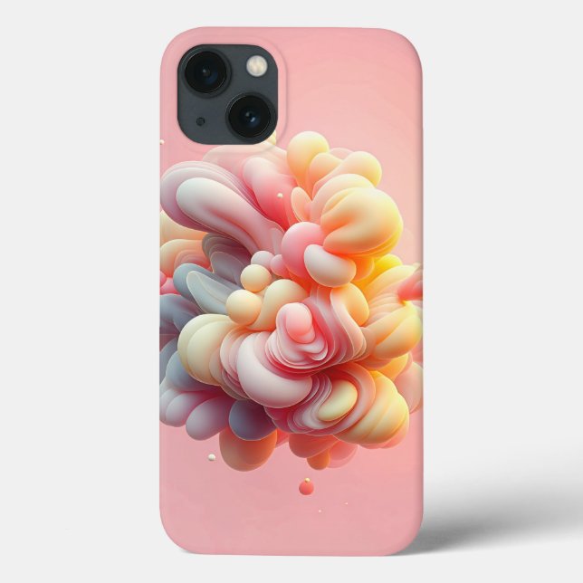 Soft Pastel Abstract Cloud Phone Case Velvet Dream (Baksida)