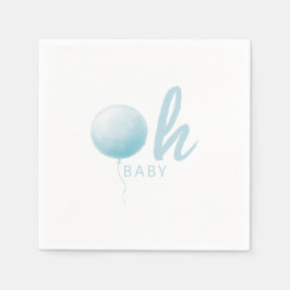 Soft Pastel Blue Balloon Baby Boy Shower Party Pappersservett