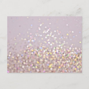 Soft Pastel Bokeh Sparkles Vykort