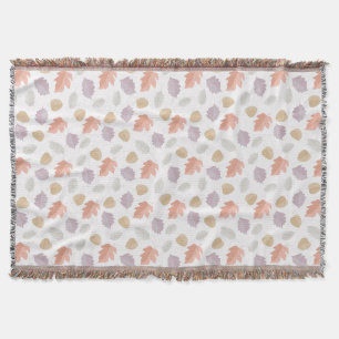 Soft Pastel Fall Löv Mönster Minimalistisk höst Filt