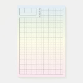 Soft Pastel Fauxbonichi Daily Planner GRID Post-it Block