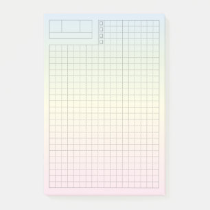 Soft Pastel Fauxbonichi Daily Planner GRID Post-it Block
