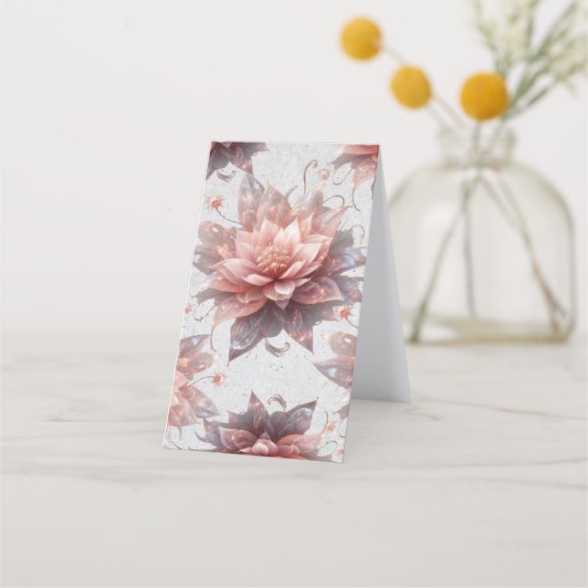 Soft Pastel Floral Folded Loyalty Card – Elegant  Lojalitetskort (Framsida)
