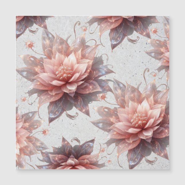 Soft Pastel Floral Magnet Card – Elegant Botanical (Framsida)