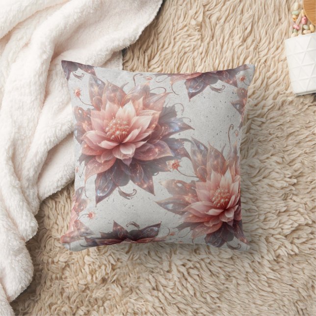 Soft Pastel Floral Pillow – Elegant Botanical Home Kudde (Filt)