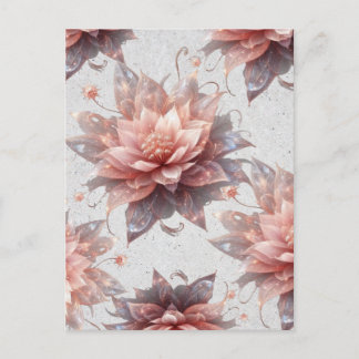 Soft Pastel Floral Postcard – Elegant Botanical  Vykort