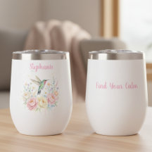 Soft Pastel Hummingbird Floral
