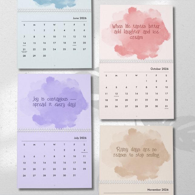 Soft Pastel Inspirational Art Calendar Kalender (Skapare uppladdad)