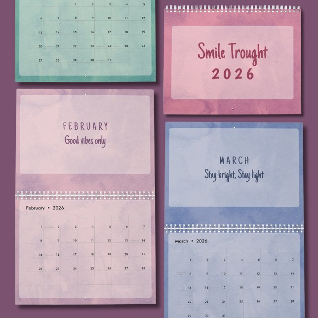 Soft Pastel Inspirational Art Calendar Kalender (Skapare uppladdad)