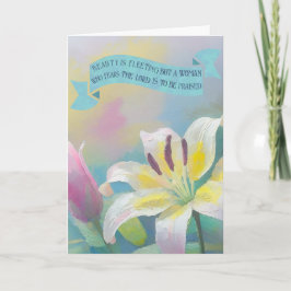 Soft Pastel Lily,Bible Verses Mor Kärlek Helgkort