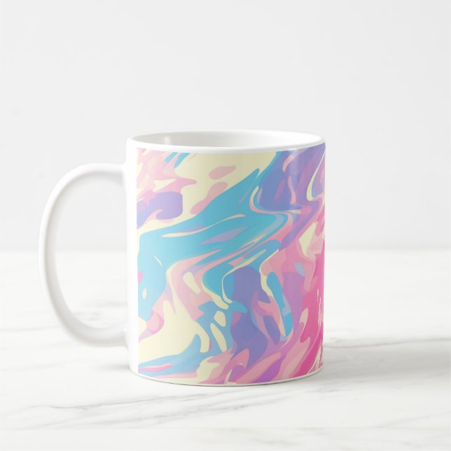 ✨ Soft Pastel Marble Design - Trendy & Smooth 🎨 Kaffemugg (Vänster)