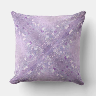 Soft Pastel Mauve Blommönster Dekorativ kudde