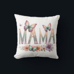 Soft Pastel MOM with Butterflies – Elegant Mother' Kudde<br><div class="desc">Surprise your mom with a soft pastel design featuring graceful butterflies and blooming flowers. A tender and elegant choice for celebrating Mother's Day or special moments.</div>