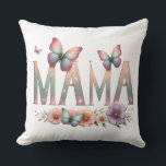 Soft Pastel MOM with Butterflies – Elegant Mother' Kudde<br><div class="desc">Surprise your mom with a soft pastel design featuring graceful butterflies and blooming flowers. A tender and elegant choice for celebrating Mother's Day or special moments.</div>
