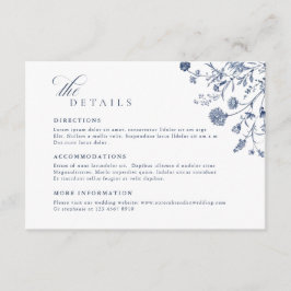 Soft Pastel Ornate Spring Garden Wedding Details Tilläggskort