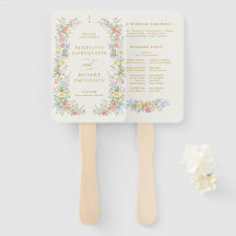 Soft Pastel Ornate Spring Gold Wedding Program