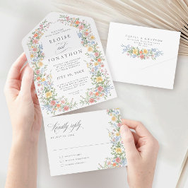 Soft Pastel Ornate Vår Garden Blommigt Bröllop